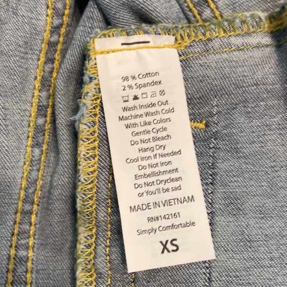 LULAROE Jeans Jacket size XS brand new with tags length 20” bust 30” - Picture 7 of 12